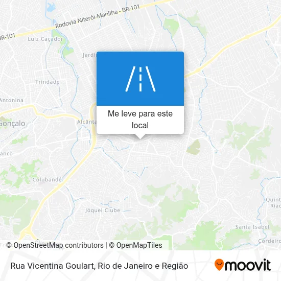 Rua Vicentina Goulart mapa