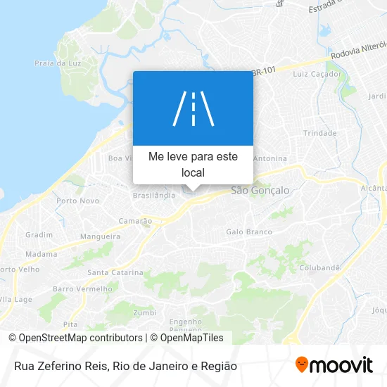 Rua Zeferino Reis mapa