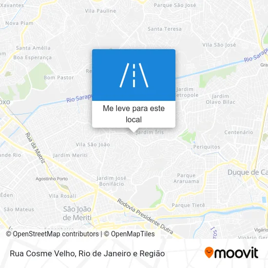Rua Cosme Velho mapa