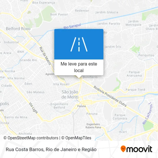 Rua Costa Barros mapa