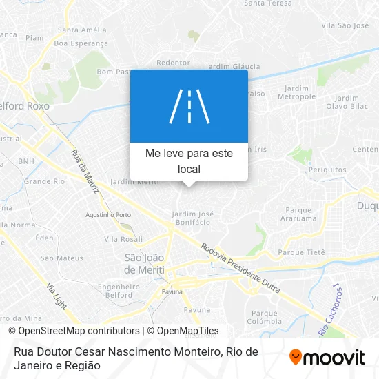 Rua Doutor Cesar Nascimento Monteiro mapa