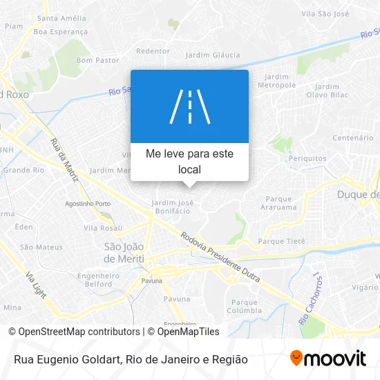 Rua Eugenio Goldart mapa