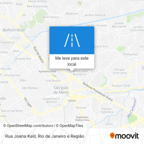 Rua Joana Kalil mapa
