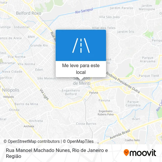 Rua Manoel Machado Nunes mapa