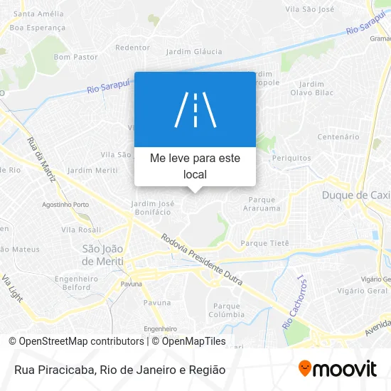 Rua Piracicaba mapa