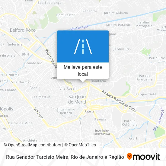 Rua Senador Tarcisio Meira mapa