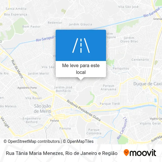 Rua Tânia Maria Menezes mapa