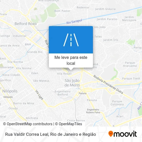 Rua Valdir Correa Leal mapa