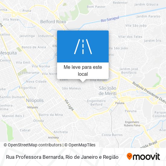 Rua Professora Bernarda mapa