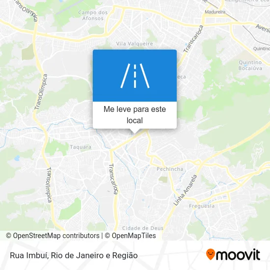 Rua Imbuí mapa