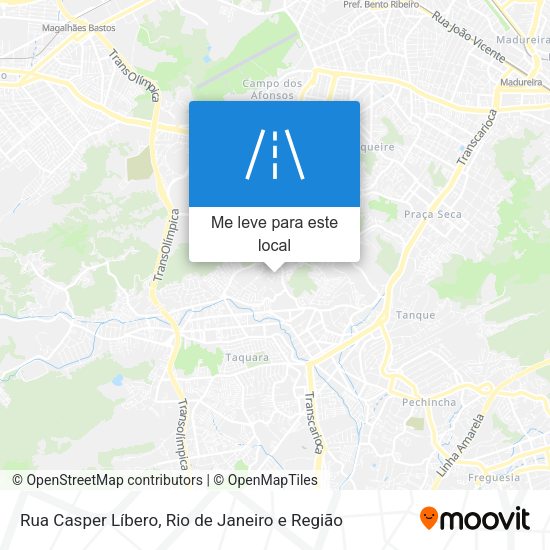 Rua Casper Líbero mapa