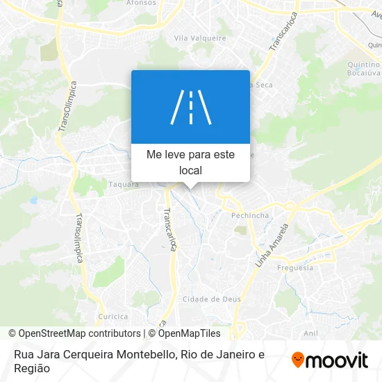 Rua Jara Cerqueira Montebello mapa