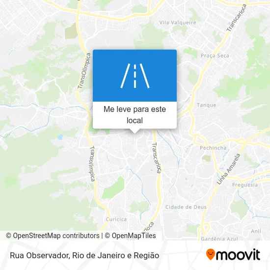 Rua Observador mapa