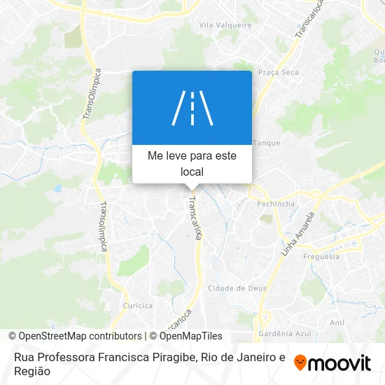 Rua Professora Francisca Piragibe mapa