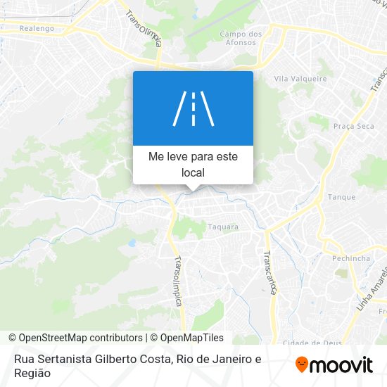 Rua Sertanista Gilberto Costa mapa