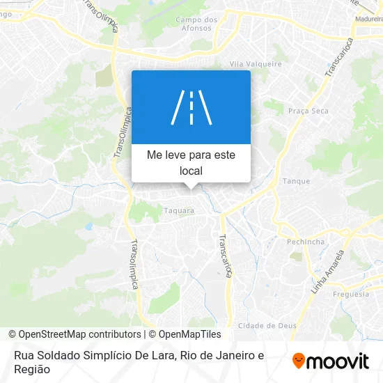 Rua Soldado Simplício De Lara mapa
