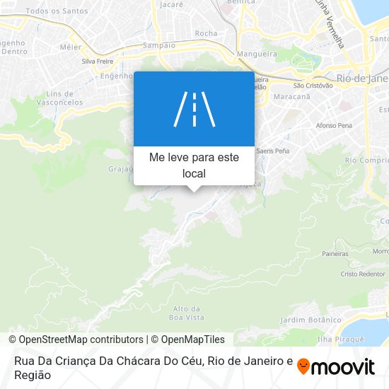 Rua Da Criança Da Chácara Do Céu mapa