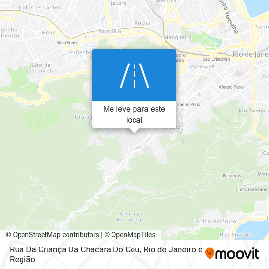 Rua Da Criança Da Chácara Do Céu mapa