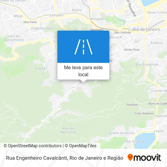Rua Engenheiro Cavalcânti mapa