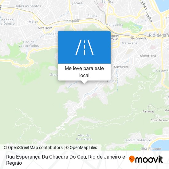 Rua Esperança Da Chácara Do Céu mapa