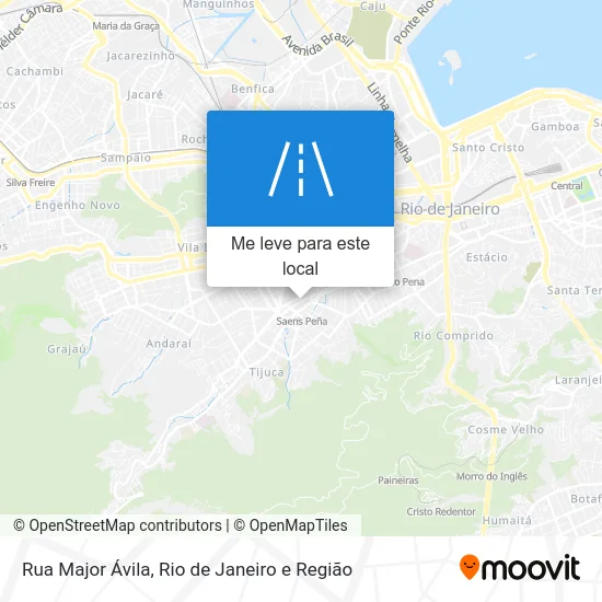 Rua Major Ávila mapa