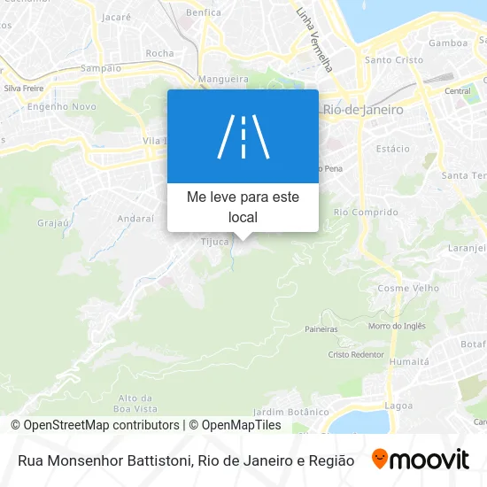 Rua Monsenhor Battistoni mapa