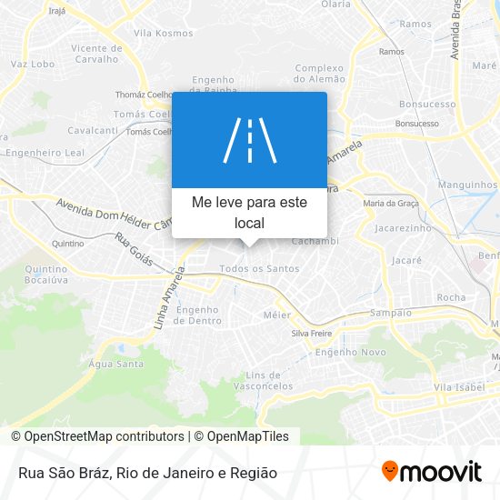 Rua São Bráz mapa