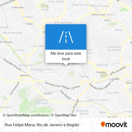 Rua Felipe Mena mapa