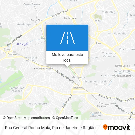 Rua General Rocha Maia mapa