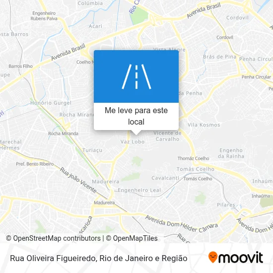 Rua Oliveira Figueiredo mapa