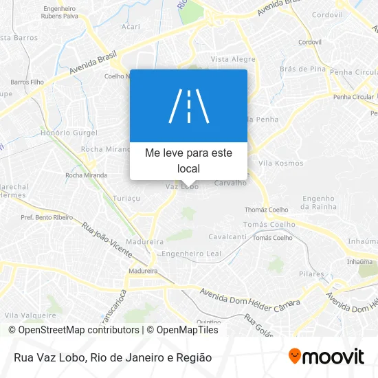 Rua Vaz Lobo mapa