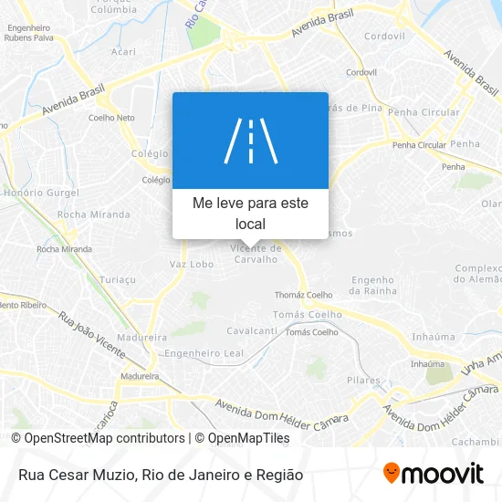Rua Cesar Muzio mapa