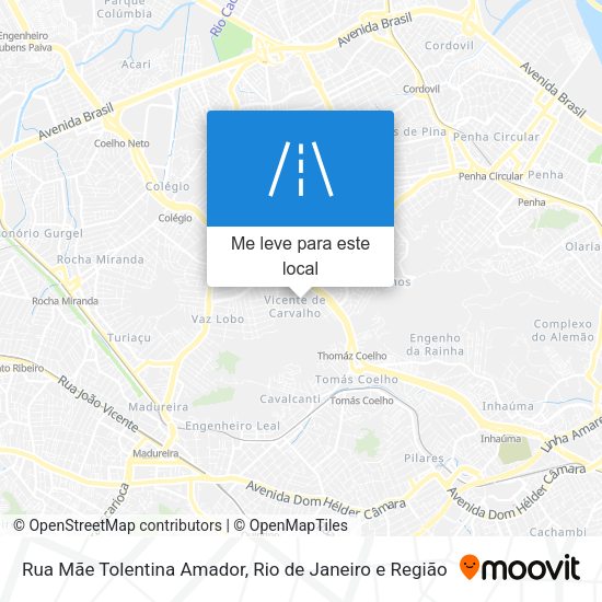 Rua Mãe Tolentina Amador mapa