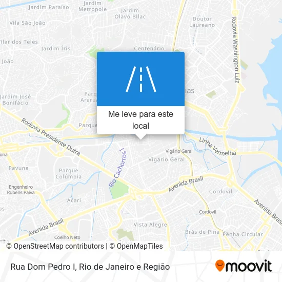 Rua Dom Pedro I mapa
