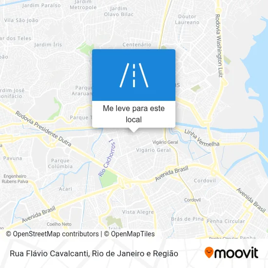 Rua Flávio Cavalcanti mapa