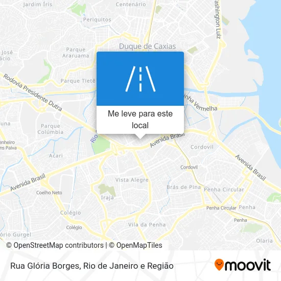 Rua Glória Borges mapa