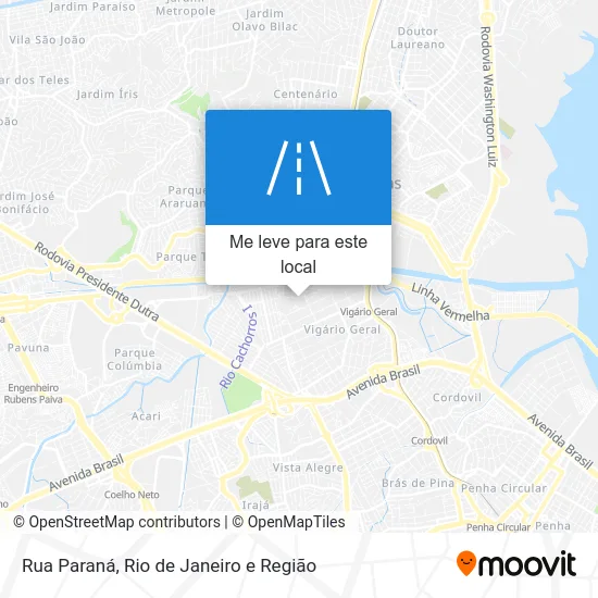 Rua Paraná mapa