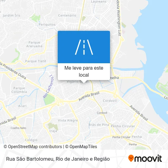 Rua São Bartolomeu mapa