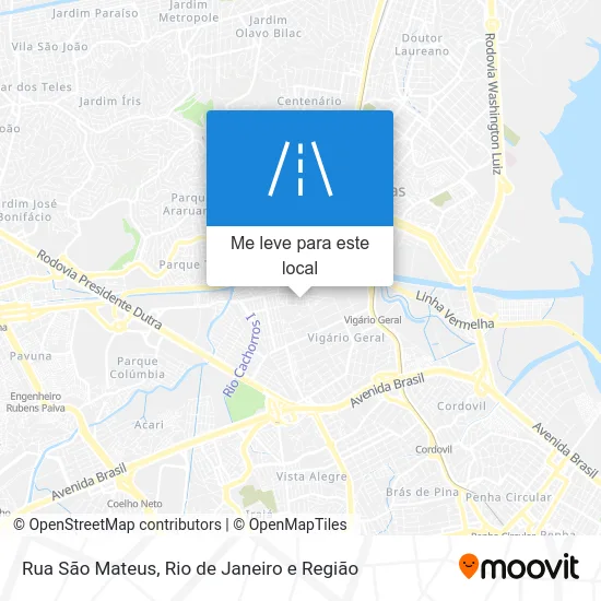 Rua São Mateus mapa