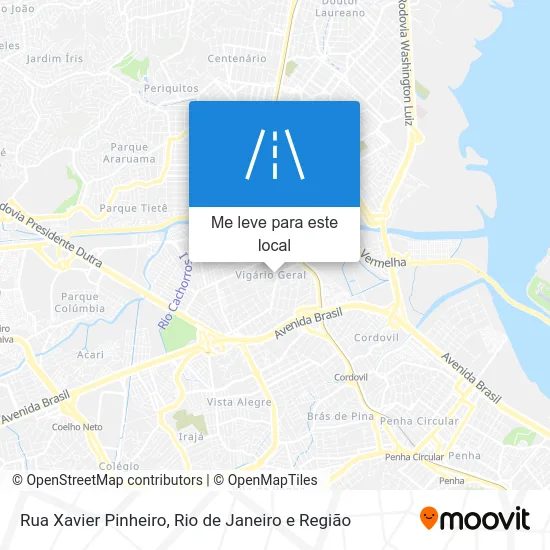 Rua Xavier Pinheiro mapa