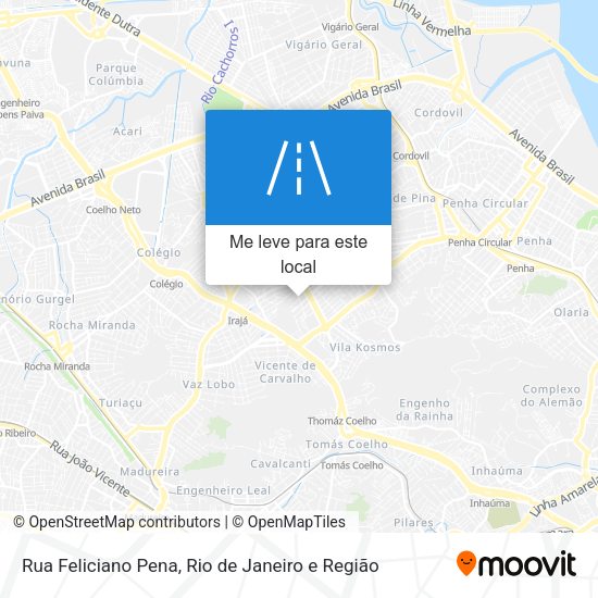 Rua Feliciano Pena mapa