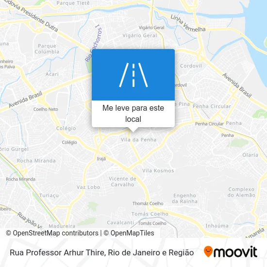 Rua Professor Arhur Thire mapa