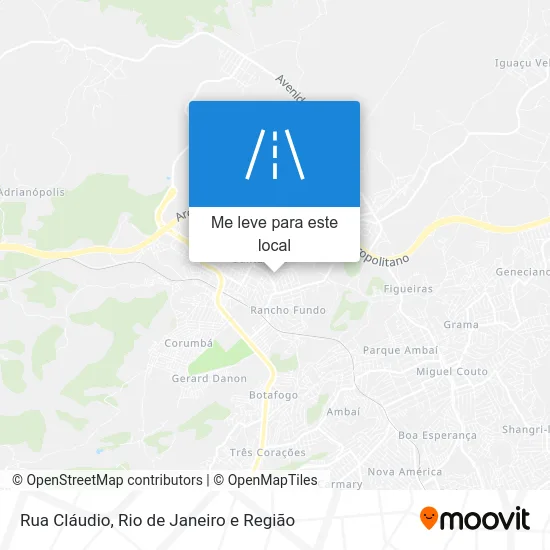 Rua Cláudio mapa