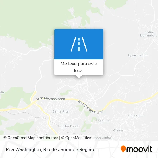Rua Washington mapa