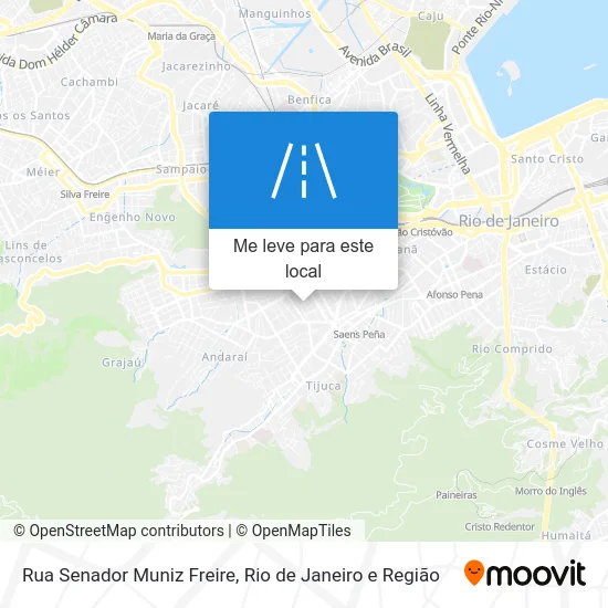Rua Senador Muniz Freire mapa