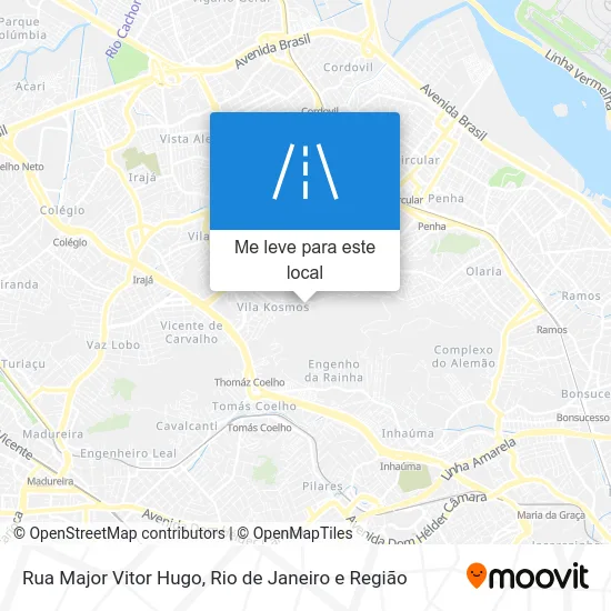 Rua Major Vitor Hugo mapa