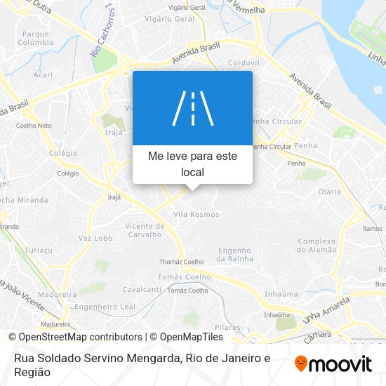 Rua Soldado Servino Mengarda mapa