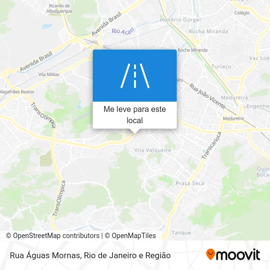 Rua Águas Mornas mapa