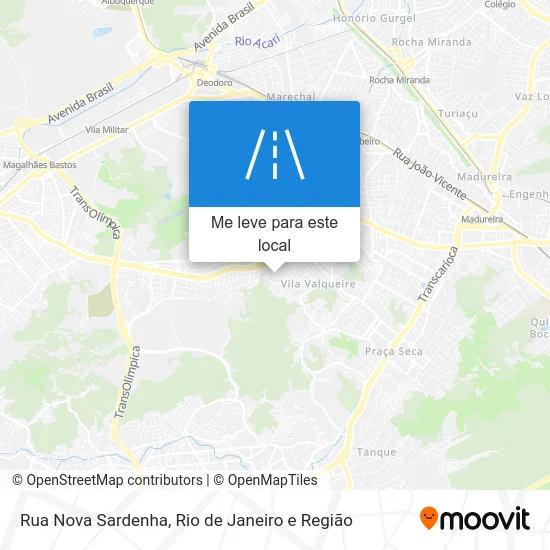 Rua Nova Sardenha mapa