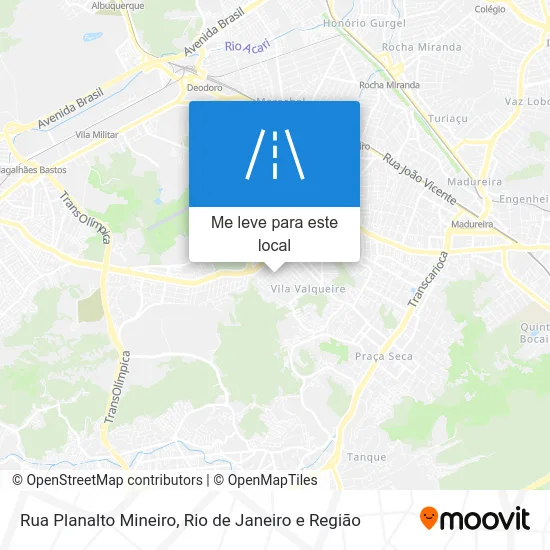 Rua Planalto Mineiro mapa